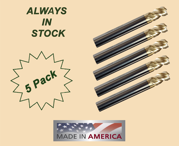 5 PACK PREMIUM UPGRADE 5D TACTICAL PRO, EASY JIG GEN 3 AND MODULUS ARMS EXTREME. COMPATIBLE HIGH PERFORMANCE THERMAL FIT READY MILL COMPATIBLE REPLACEMENT "ZrN" COATED HEAT SHRINK END MILL