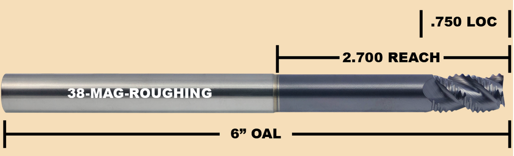 3/8" CNC CORNCOB FORM RUFFER FOR MILLING THE MAGWELL ON AR15 / AR10 / .308 LOWER RECEIVERS