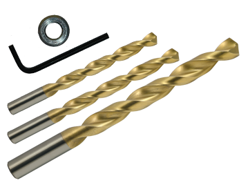 Drill Bit Kit - 1/4"- 3 Flute - 3/4" LOC - 4" OAL - ZrN Coated 80% AR15-AR10 Lower Receiver Jig End Mill